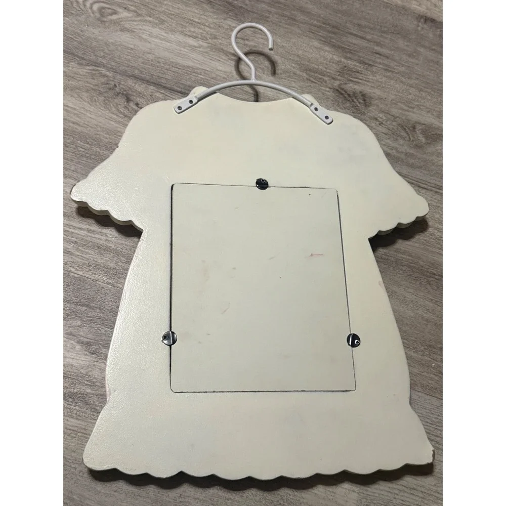 My Baby Girl Dress Shaped Mirror Pink Yellow Blue Roses Nursery‎ Decor